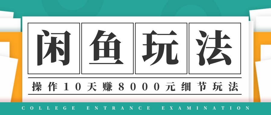 龟课·闲鱼项目玩法实战班第12期，操作10天左右利润有8000元细节玩法-新手副业项目