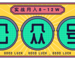 公众号矩阵实战1年多，20多个公众号，关注数70W左右，每个月收益大概在8-12W-新手副业项目