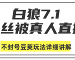 白狼敢死队最新抖音课程:蚕丝被真人直播不封号豆荚(dou+)玩法详细讲解-新手副业项目