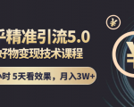 知乎精准引流5.0+知乎好物变现技术课程:每天1-2小时5天看效果,月入3W+-新手副业项目