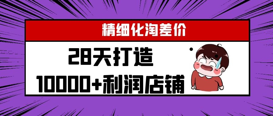 Yl精细化淘差价28天打造10000+利润店铺，精细化选品项目（附软件）-新手副业项目
