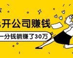0元开公司赚钱,不花一分钱几天躺赚了30多万,详细操作流程!-新手副业项目