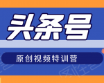 头条号原创视频特训营：一对一带你玩转短视频，新号10天日收益破252元-新手副业项目