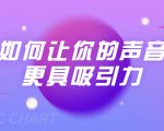 刘琪·如何让你的声音更具吸引力（20节课-完结）-新手副业项目