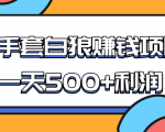 某团队收费项目：空手套白狼，一天500+利润，人人可做-新手副业项目