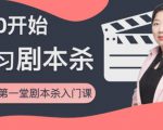 红娘子·从0开始学习剧本杀，你的第一堂剧本杀入门课 简单易懂 市场需求大-新手副业项目