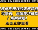 强子日志佛系赚钱的搬砖项目,需求大,可复购,无脑操作就能收钱-新手副业项目