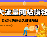 2021大流量网站赚钱，自动化快速赚钱长期项目-新手副业项目