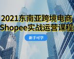 2021东南亚跨境电商Shopee实战运营课程，0基础、0经验、0投资的副业项目-新手副业项目