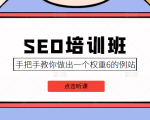 SEO培训班课程，手把手教你做出一个权重6的例站，价值8000元-新手副业项目