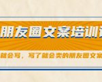 朋友圈文案培训课，听了就会写，写了就会卖的朋友圈文案课-新手副业项目