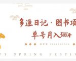 多渔日记·图书项目，无货源图书模式，纯搬运，单号月入4000+-新手副业项目