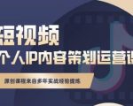 抖音短视频个人ip内容策划实操课，真正做到普通人也能实行落地-新手副业项目
