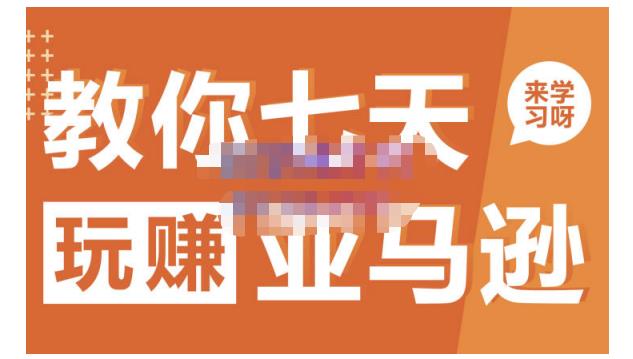 晟尧跨境·教你七天玩赚亚马逊，教你轻松玩赚亚马逊，适合小白学习-新手副业项目