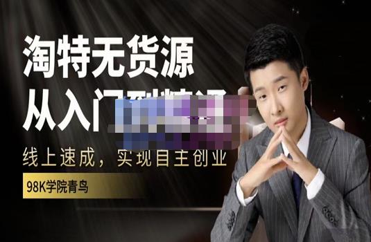 98k学院的淘特无货源线上速成课,从入门到精通,让你最小投入,最高回报-新手副业项目