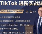 大山老师TikTok进阶实战课：账号详解，流量运营，实战变现，助力你成功出海-新手副业项目
