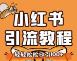 小红书运营引流全系列课程，每天引流100精准粉-新手副业项目