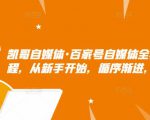 凯哥自媒体·百家号自媒体全套实战赚钱教程，从新手开始，循序渐进，系统的讲解-新手副业项目