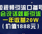 安妈·短视频引流口播号,会说话就能引流,一年收益20W(价值1888元)-新手副业项目