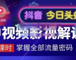 嚴如意·中视频影视解说—掌握流量密码,自媒体运营创收,批量运营账号-新手副业项目