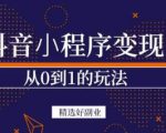 商梦网校-抖音小程序一个能日入300+的副业项目，变现、起号、素材、剪辑-新手副业项目