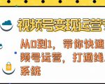 视频号变现运营，视频号+社群+直播，铁三角打通视频号变现系统-新手副业项目