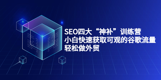 SEO四大“神补”训练营，小白快速获取可观的谷歌流量，轻松做外贸-新手副业项目