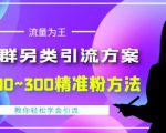价值888的QQ群另类引流方案,半自动操作日200~300精准粉方法【视频教程】-新手副业项目