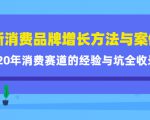 新消费品牌增长方法与案例精华课:20年消费赛道的经验与坑全收录-新手副业项目