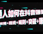 普通人如何在抖音赚到钱：策略 路线 规则 突破 赚钱（10节课）-新手副业项目