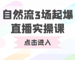 自然流3场起爆直播实操课 双标签交互拉号实战系统课-新手副业项目