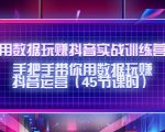 用数据玩赚抖音实战训练营：手把手带你用数据玩赚抖音运营-新手副业项目