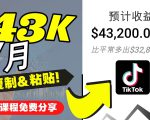 2022抖音国际版Tiktok赚钱项目：每天上传一个视频就轻松月入$43200-新手副业项目