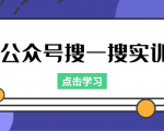 公众号搜一搜实训，收录与恢复收录、 排名优化黑科技，附送工具（价值998元）-新手副业项目