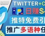 通过Twitter推广CPA Leads，日赚46.01美元 - 免费的CPA联盟推广模式-新手副业项目