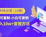 小红书特训营（第10期）低门槛-可复制-小白可复制-独家月入10w+变现方法-新手副业项目