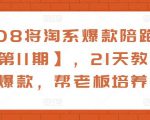 108将淘系爆款陪跑营【第11期】，21天教运营打爆款，帮老板培养运营-新手副业项目