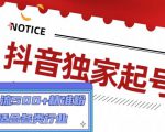 抖音独家起号，一天引流500+精准粉，适合各类行业（9节视频课）-新手副业项目