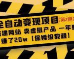全自动变现项目第2期:搭建网站卖虚拟产品一年躺赚了20w【保姆级教程】-新手副业项目