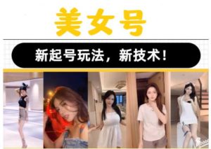 2023抖音快手短视频美女号课程制作玩法教程，美女号搬运新起号玩法，新技术（素材+教程）-新手副业项目