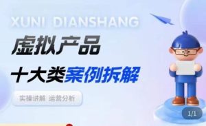 虚拟产品项目拆解课，十大类案例拆解分析运营玩法-新手副业项目