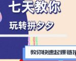 拼多多快速起爆链接思路1.0课程，七天教你玩转拼夕夕，教你快速起爆链接-新手副业项目