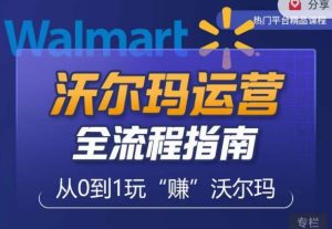 沃尔玛店铺前期运营从零到一最全指南,全面挖掘沃尔玛入门盲区,深度打造新手实操技巧-新手副业项目