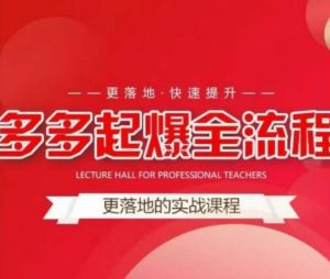 互力-多多新品打爆全流程，拼多多14天拉搜索自然流量，更落地·快速提升-新手副业项目