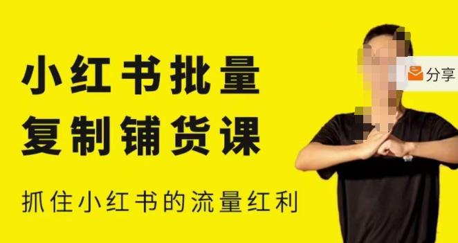 张宾·小红书批量复制铺货课，小红书0-1快速起号变现玩法，抓住小红书的流量红利（更新2023年3月）-新手副业项目