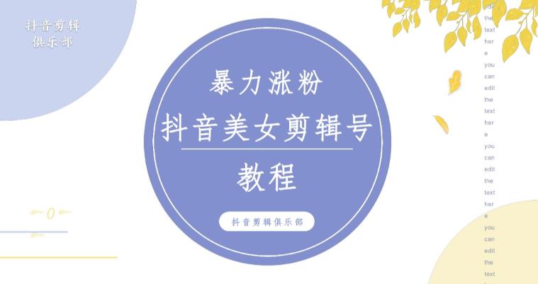 抖音快手暴力涨粉美女混剪视频教程，百分百过原创图片教程！附带违规申诉方法-新手副业项目
