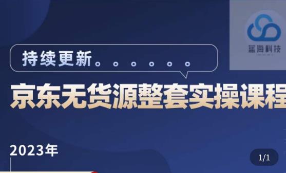蓝七·2023京东店群整套实操视频教程，京东无货源整套操作流程大总结，减少信息差，有效做店发展-新手副业项目