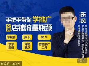 手把手带你学京东推广，突破店铺流量瓶颈，京搜客海投快车购物触点京东直投智能推广工具等-新手副业项目