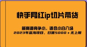 2023爆火的快手网红IP切片，号称日佣5000＋的蓝海项目，二驴的独家授权-新手副业项目