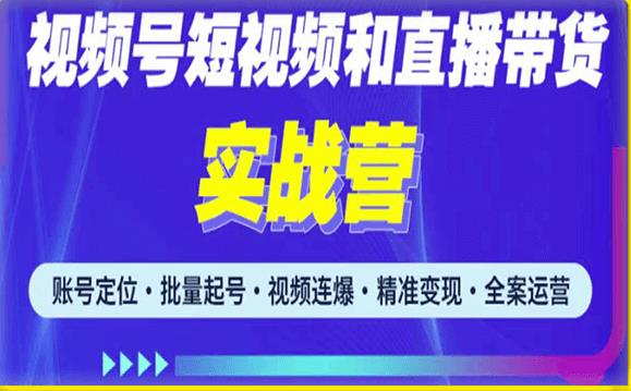 2023最新微信视频号引流和变现全套运营实战课程，小白也能玩转视频号短视频和直播运营-新手副业项目